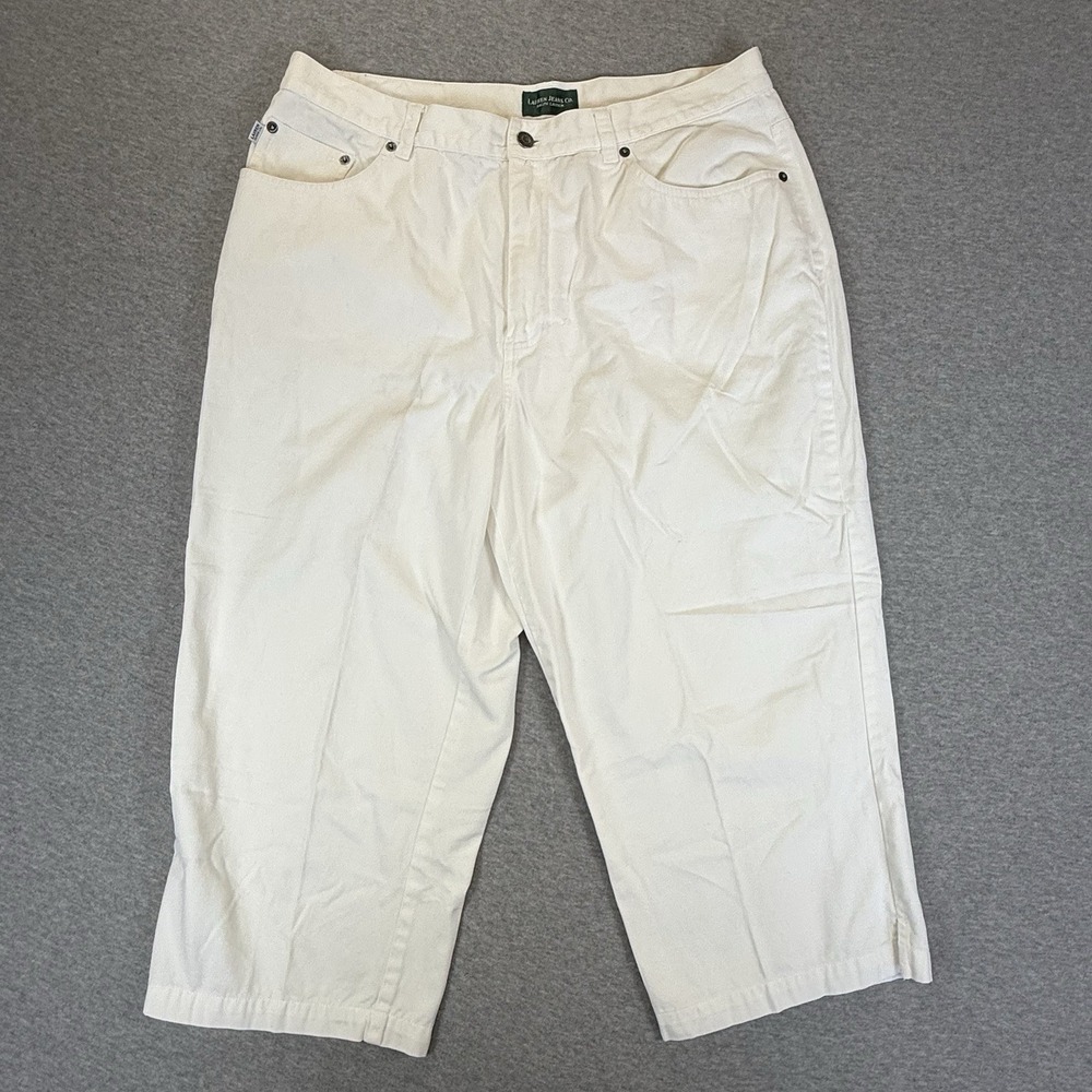 Lauren Ralph Lauren Pants Womens 16 White Capri Cropped 5 Pocket